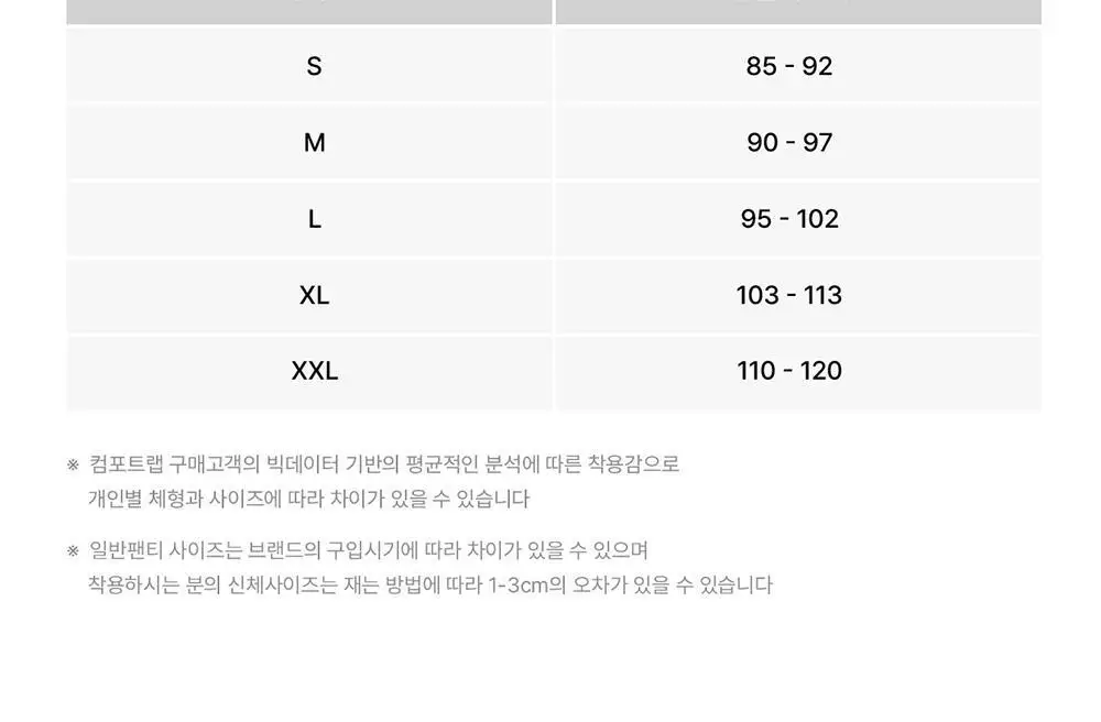 [컴포트랩] 위생 햄팬티 2colors / 4Size 상세페이지 14